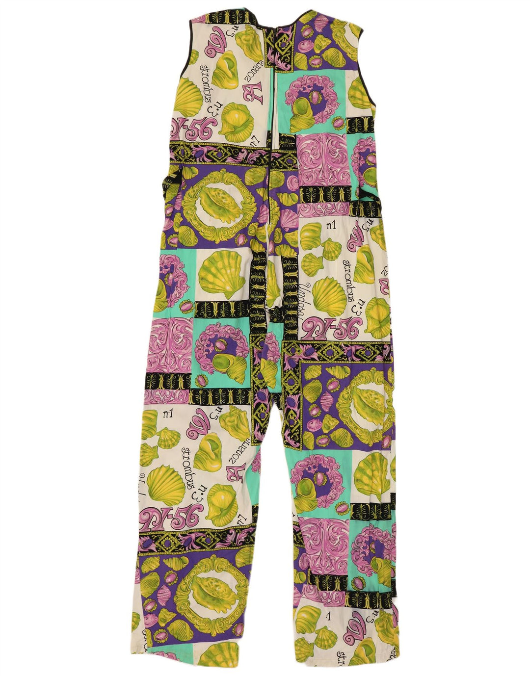 Vintage Womens Graphic Jumpsuit UK 12 Medium Multicoloured Patchwork