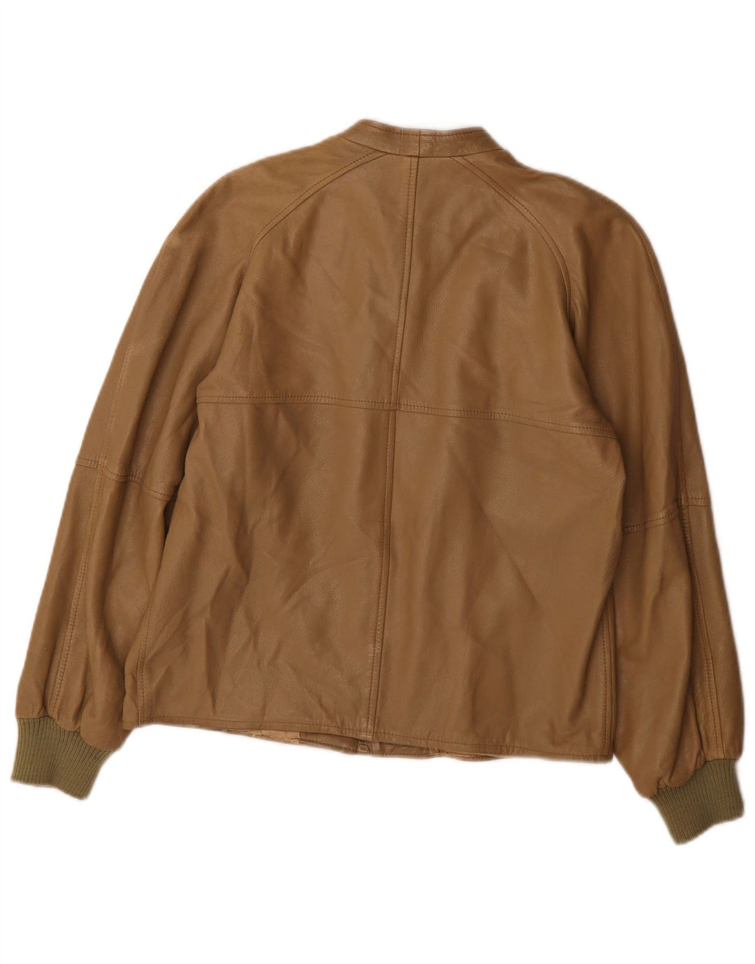 Marpel Womens Leather Jacket IT 44 Medium Brown
