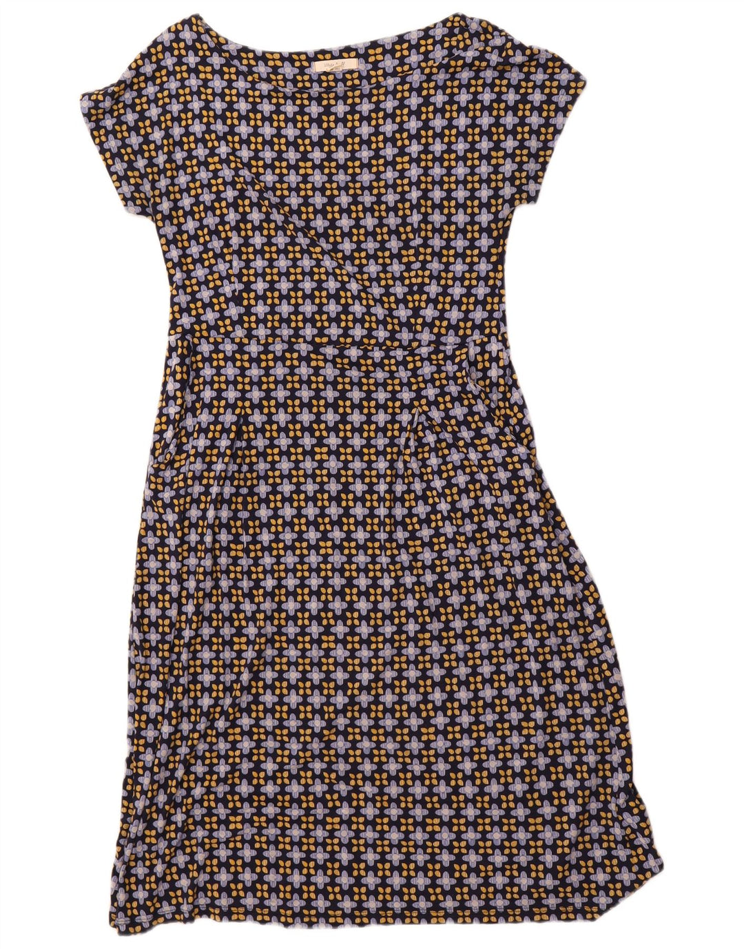 WHITE STUFF Womens A-Line Dress UK 12 Medium Navy Blue Floral Viscose