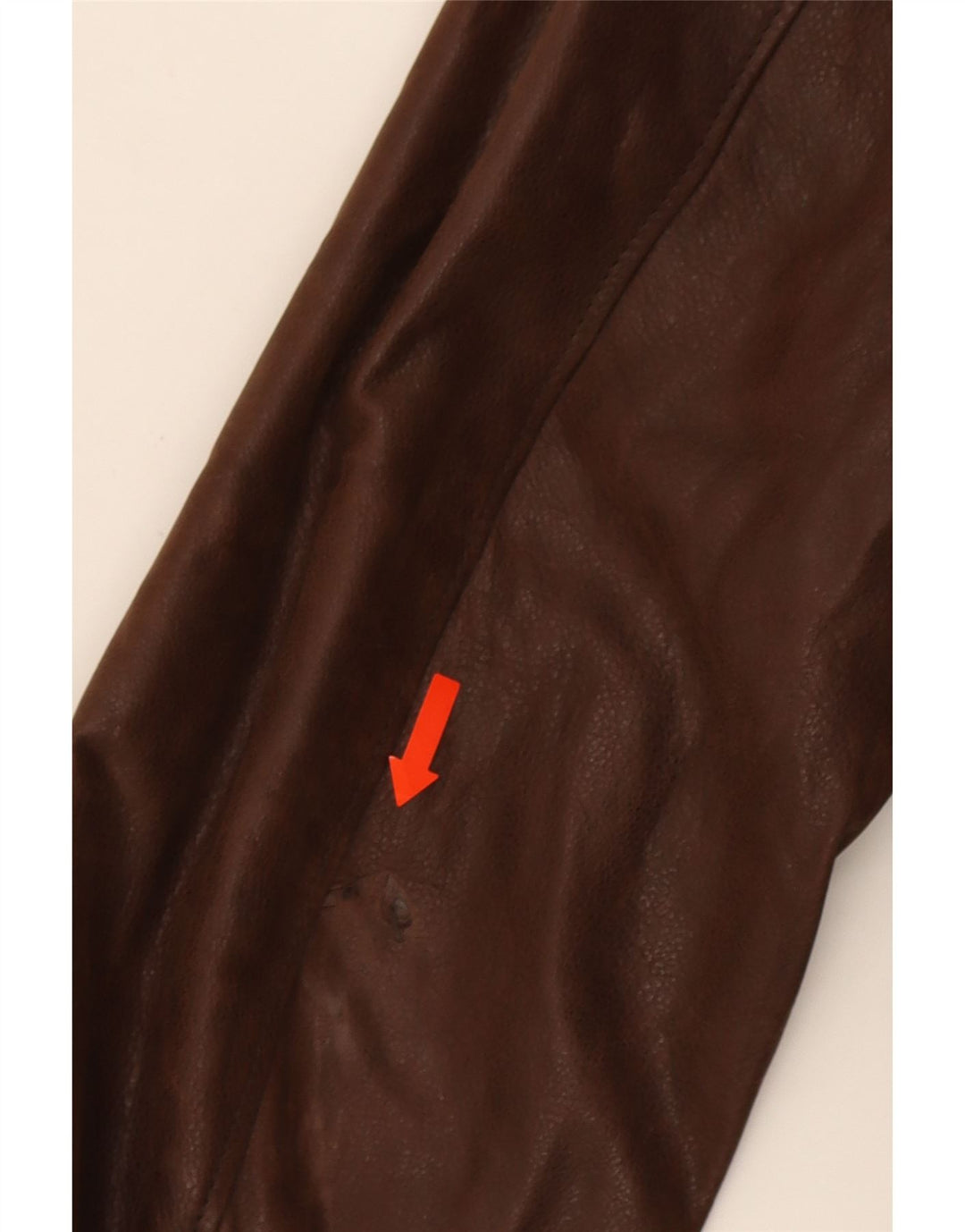 VINTAGE Womens Leather Jacket UK 14 Large Brown Leather Vintage Vintage and Second-Hand Vintage from Messina Hembry 