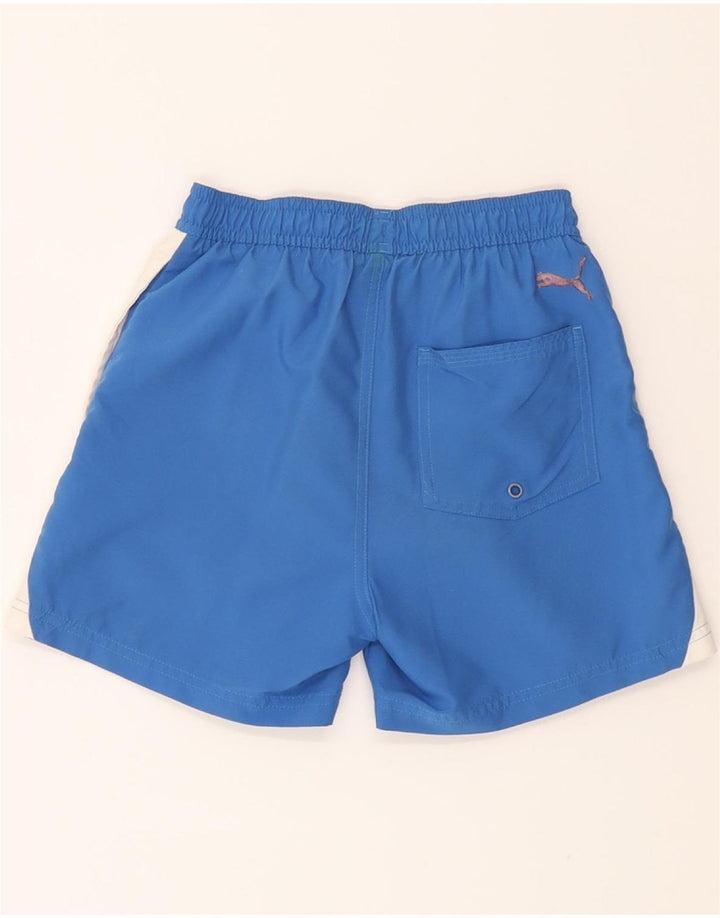 PUMA Boys Graphic Sport Shorts 9-10 Years  Blue Colourblock Polyester Vintage Puma and Second-Hand Puma from Messina Hembry 