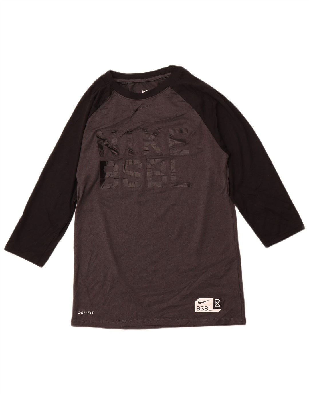 NIKE Womens Athletic Cut Graphic T-Shirt Top UK 8 Small Grey Sports