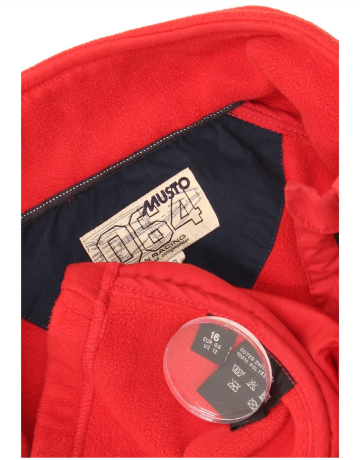 Musto Womens Fleece Jacket UK 16 Large Red Polyester