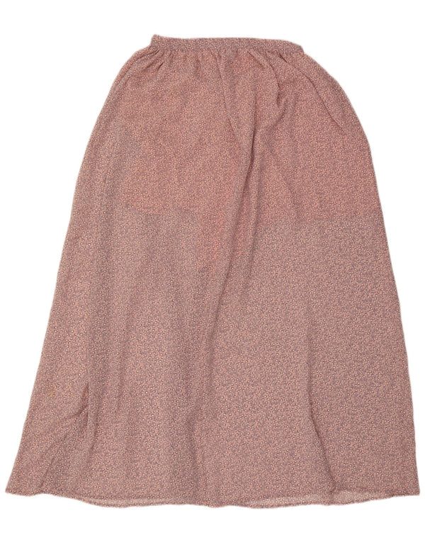French Connection Womens Maxi Skirt UK 12 Medium W30 Pink Floral Polyester