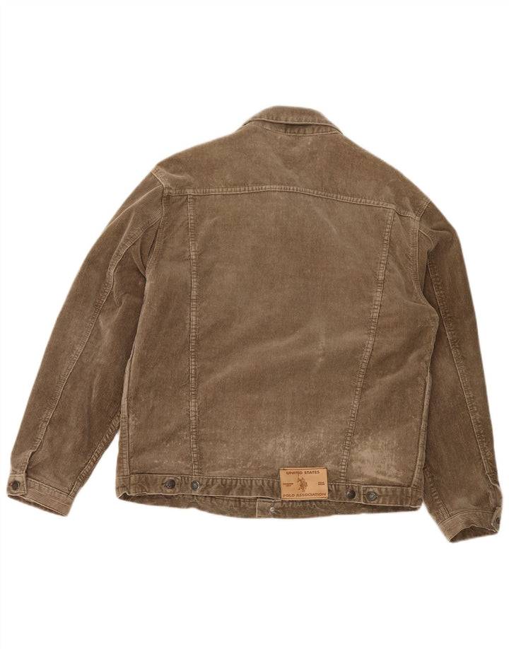 U.S. POLO ASSN. Mens Corduroy Jacket UK 42 XL Beige