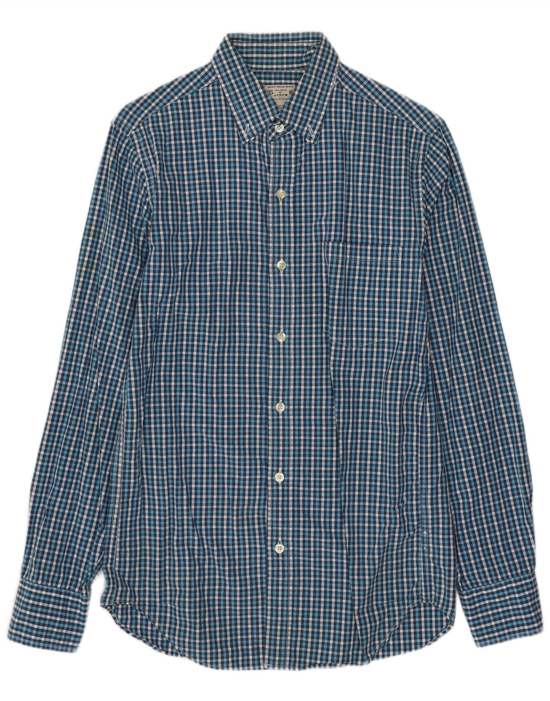J. Crew Mens Shirt XS Blue Gingham Cotton