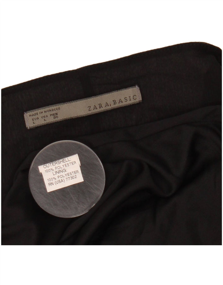 ZARA Womens Sleeveless Bubble Dress UK 14 Large Black Polyester