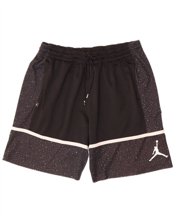 Jordan Mens Sport Shorts XL  Black Spotted Polyester
