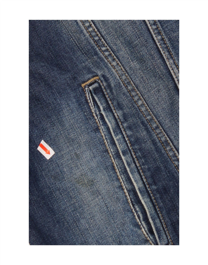 GAS Mens Denim Jacket UK 44 2XL Blue Cotton