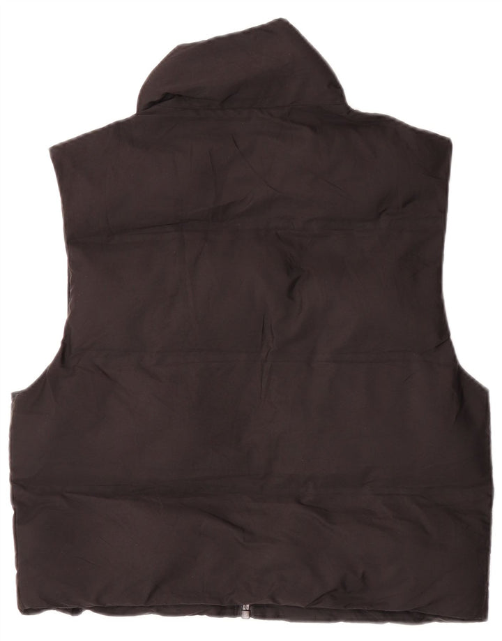 Zara Womens Oversized Padded Gilet UK 6 XS Black Polyester