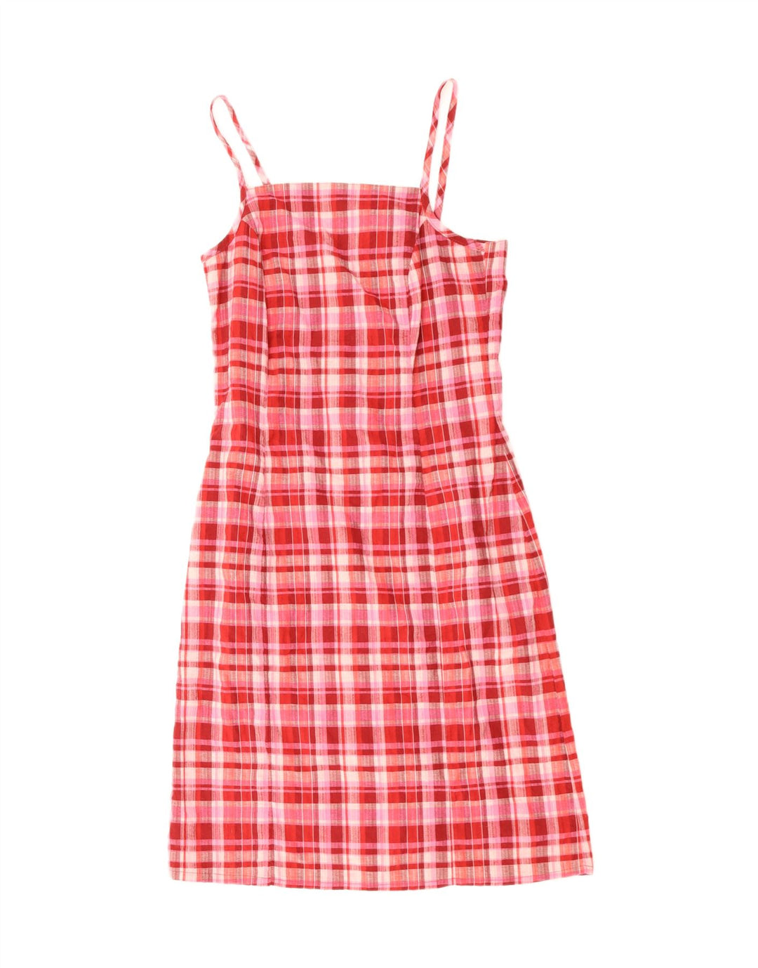 VINTAGE Womens Slip Dress UK 10 Small Pink Check