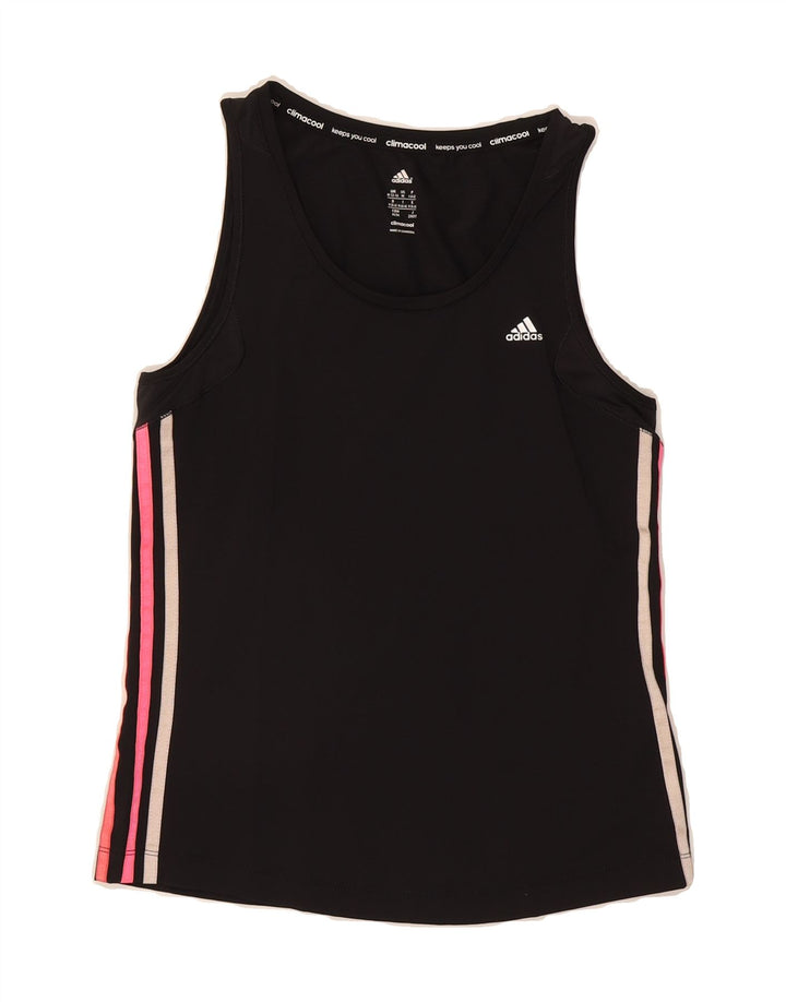 ADIDAS Womens Climacool Vest Top UK 12/14 Medium Black Nylon Vintage Adidas and Second-Hand Adidas from Messina Hembry 