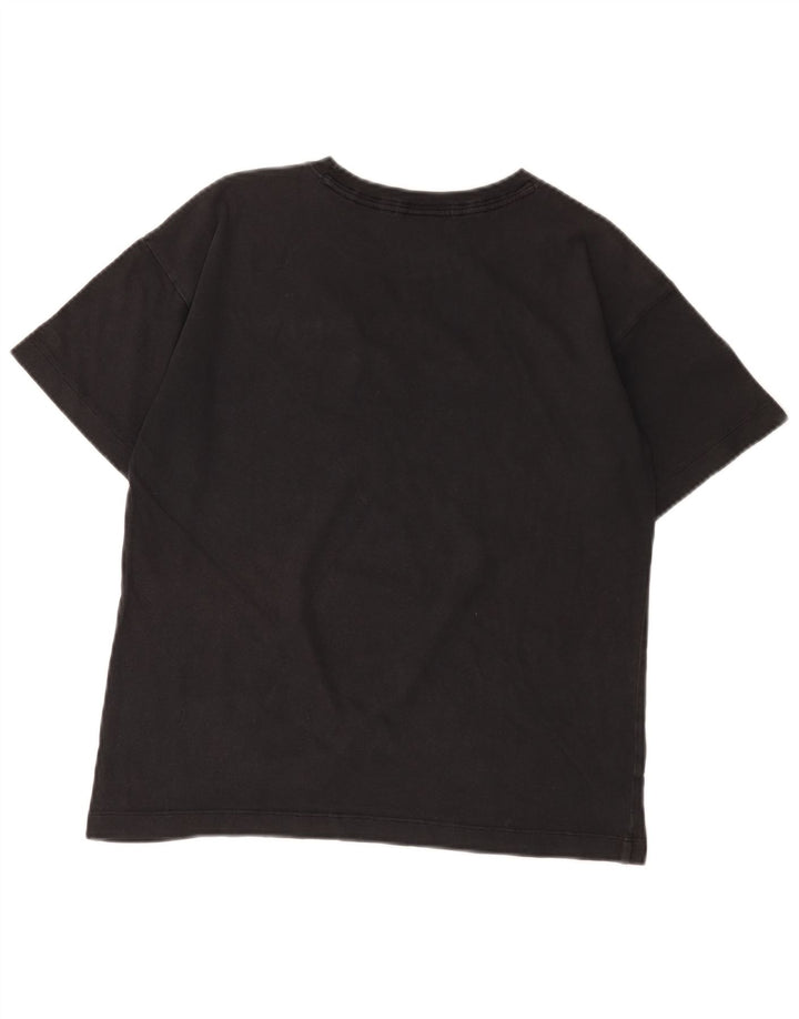 CHAMPION Womens Graphic T-Shirt Top UK 14 Large Black