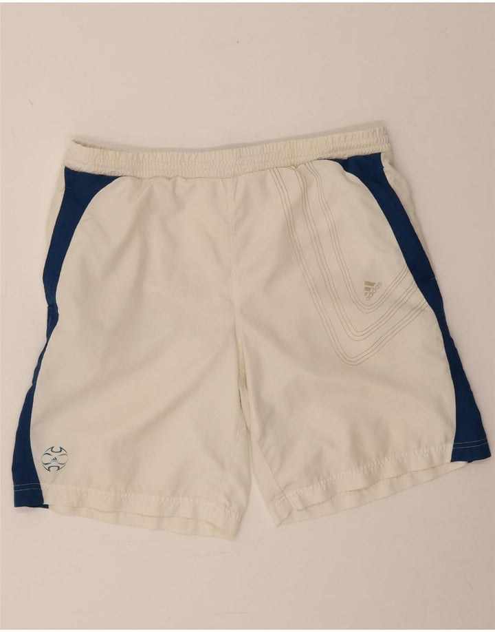 Adidas Mens Sport Shorts Medium White Colourblock Polyester