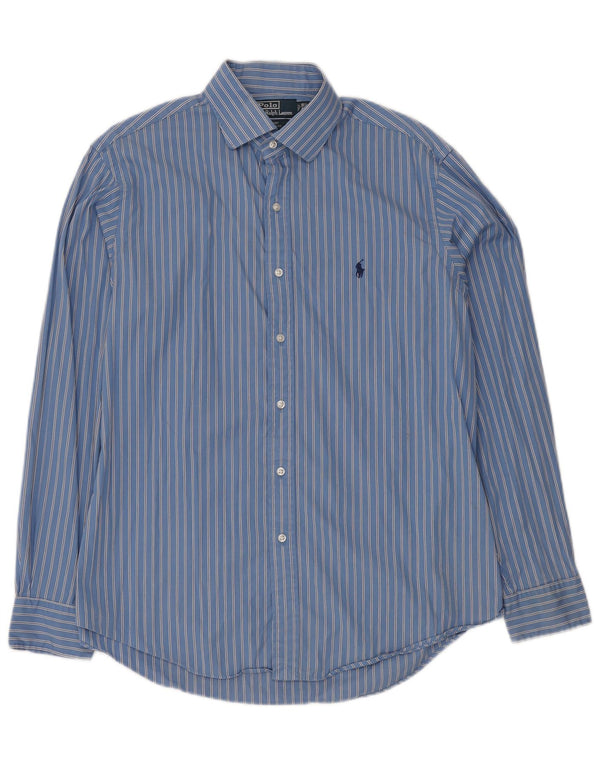 POLO RALPH LAUREN Mens Regent Shirt Size 42 16 1/2 Large Blue Striped