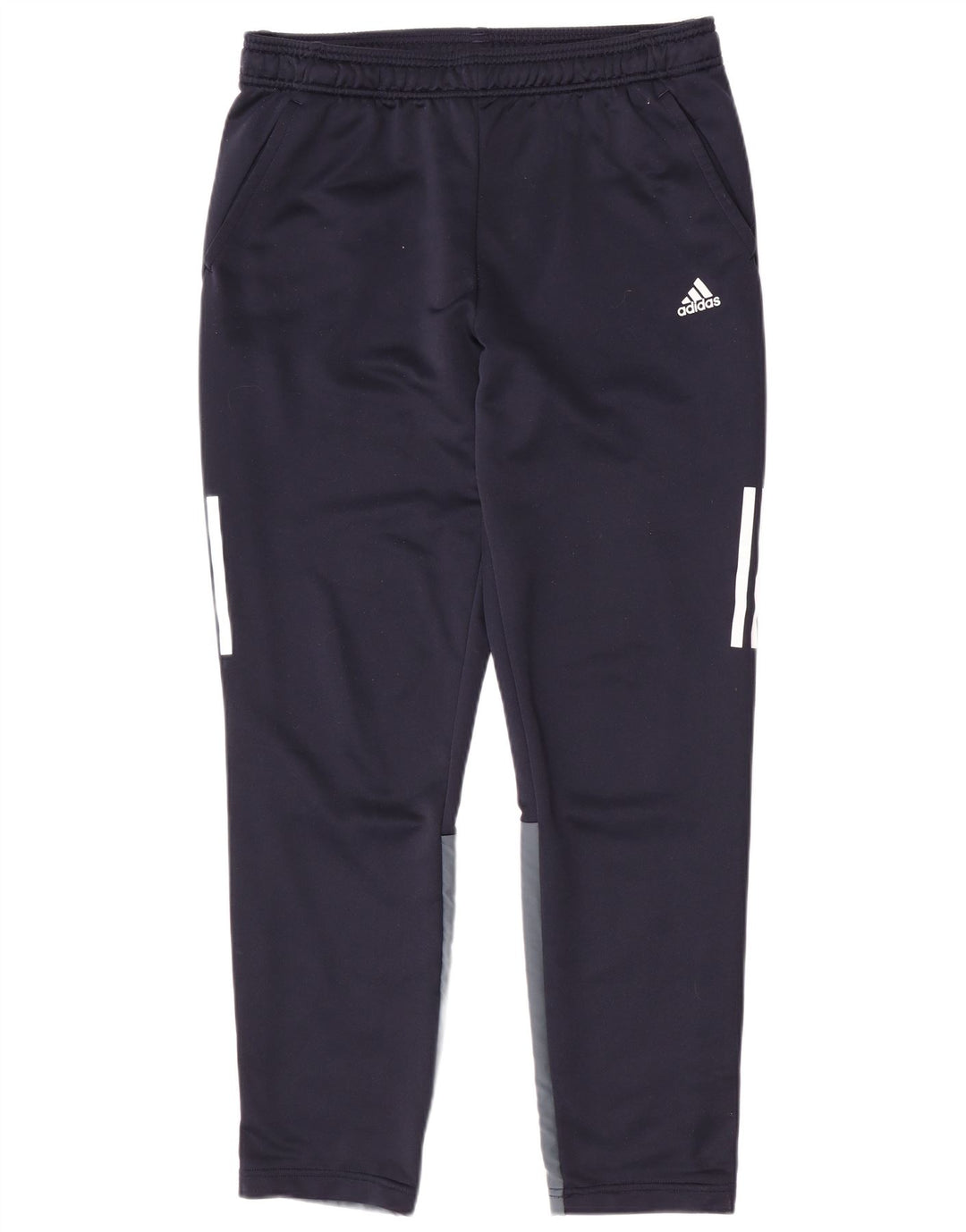 Adidas Mens Tracksuit Trousers Large  Navy Blue Colourblock Polyester