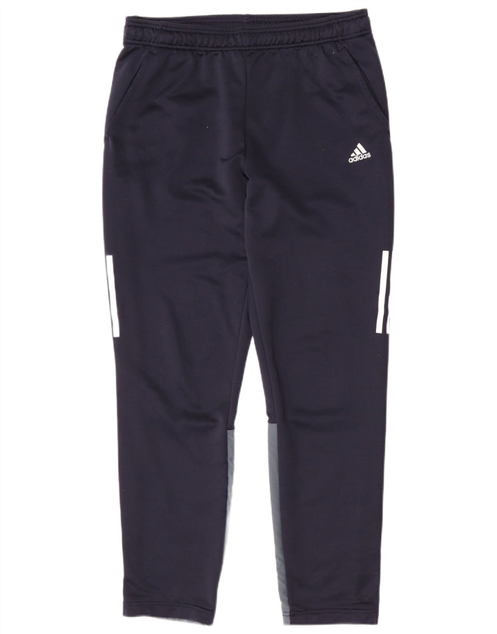 Adidas Mens Tracksuit Trousers Large  Navy Blue Colourblock Polyester