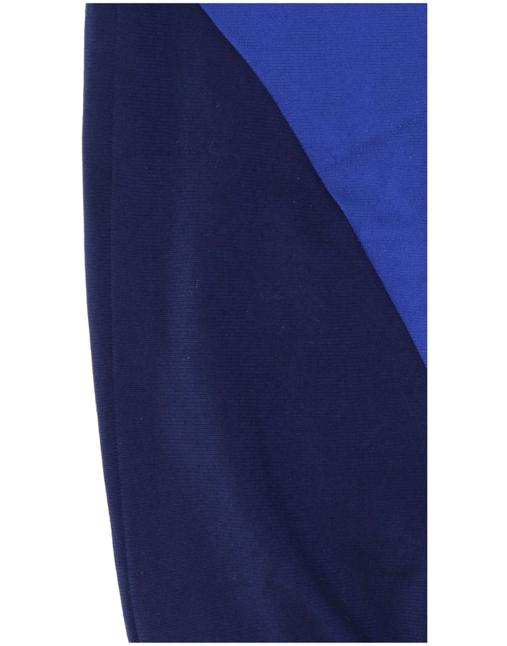 ADIDAS Mens Graphic Tracksuit Top Jacket UK 38/40 Medium Blue Colourblock