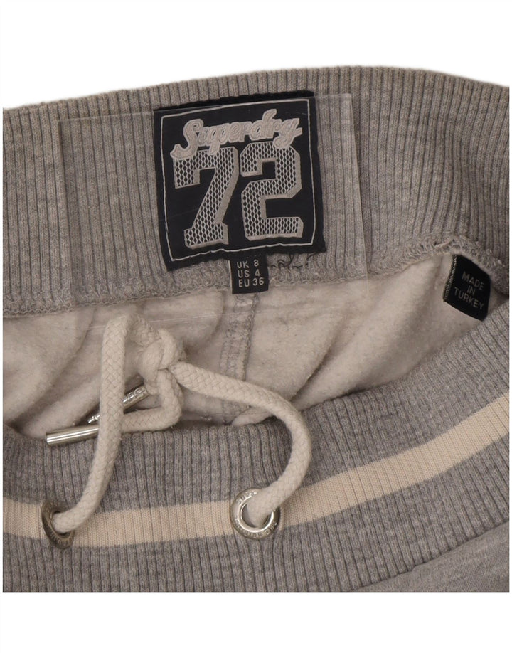 Superdry Womens Graphic Tracksuit Trousers Joggers UK 8 Small Grey