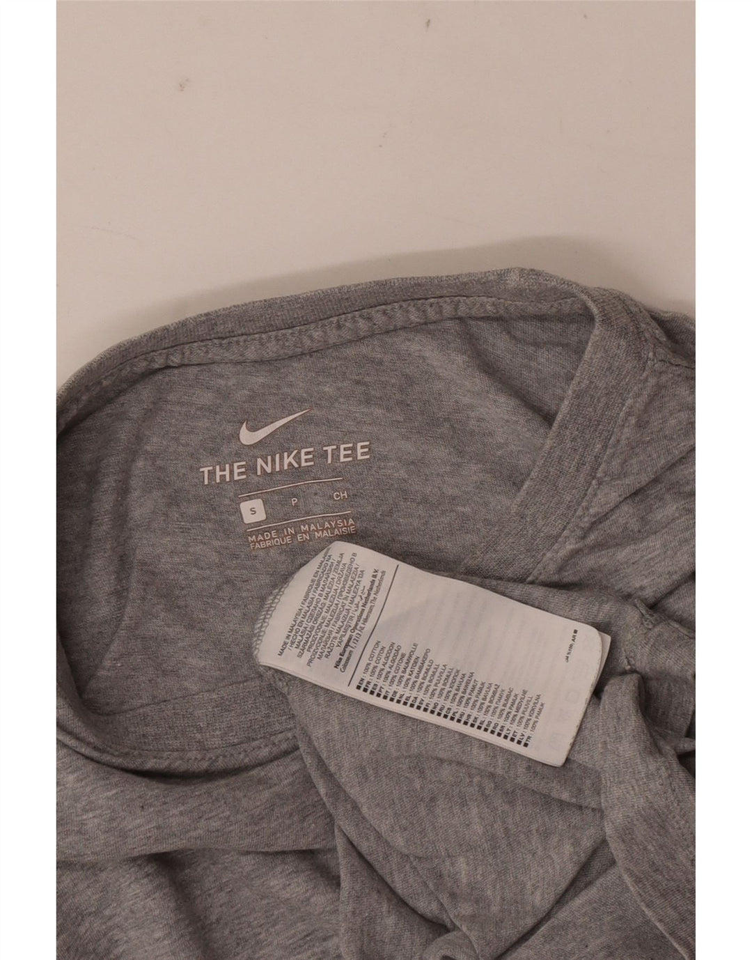 Nike Mens T-Shirt Top Small Grey Flecked Cotton