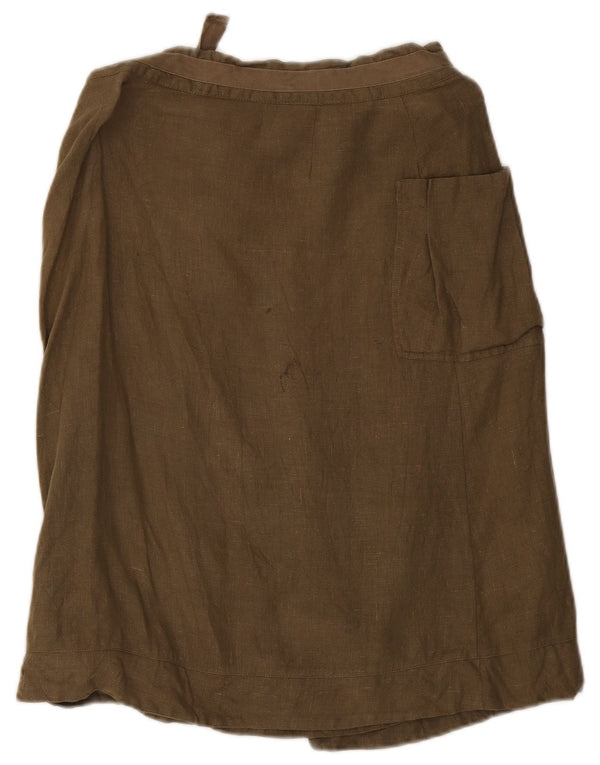 Sasha Womens Cargo Skirt UK 12 Medium W29 Khaki Linen