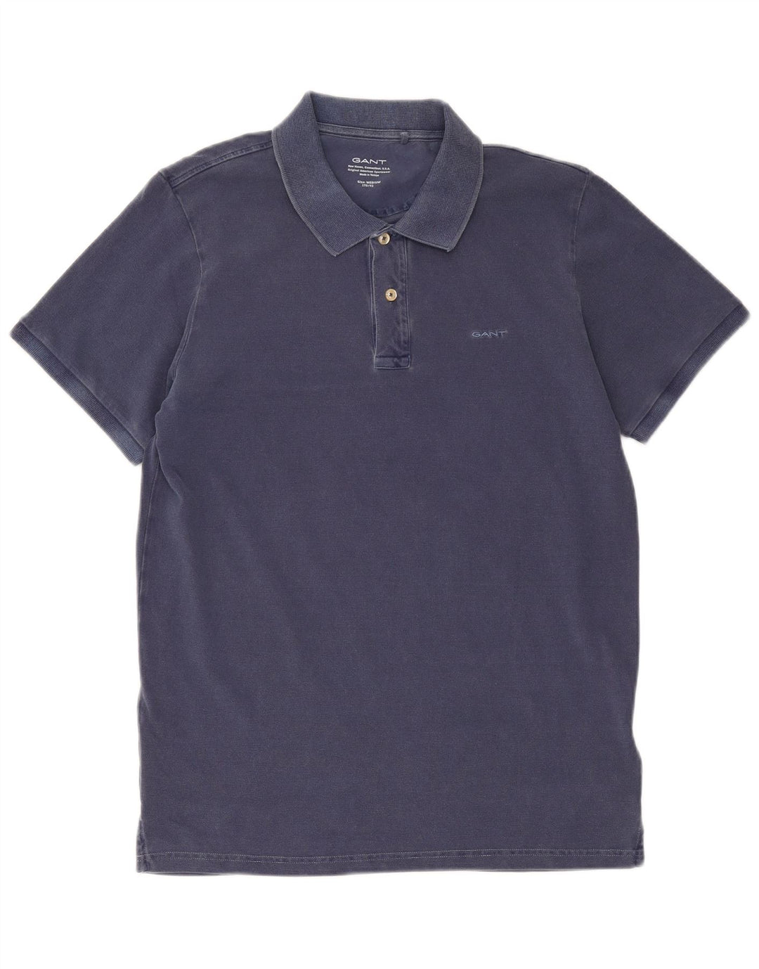 Gant Mens Polo Shirt Medium Navy Blue Cotton