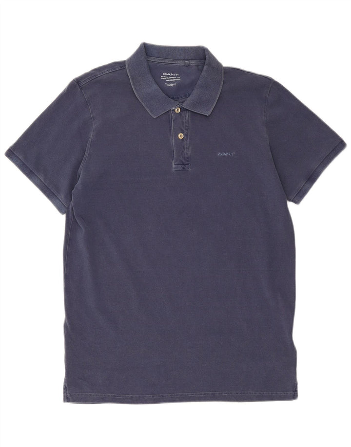 Gant Mens Polo Shirt Medium Navy Blue Cotton
