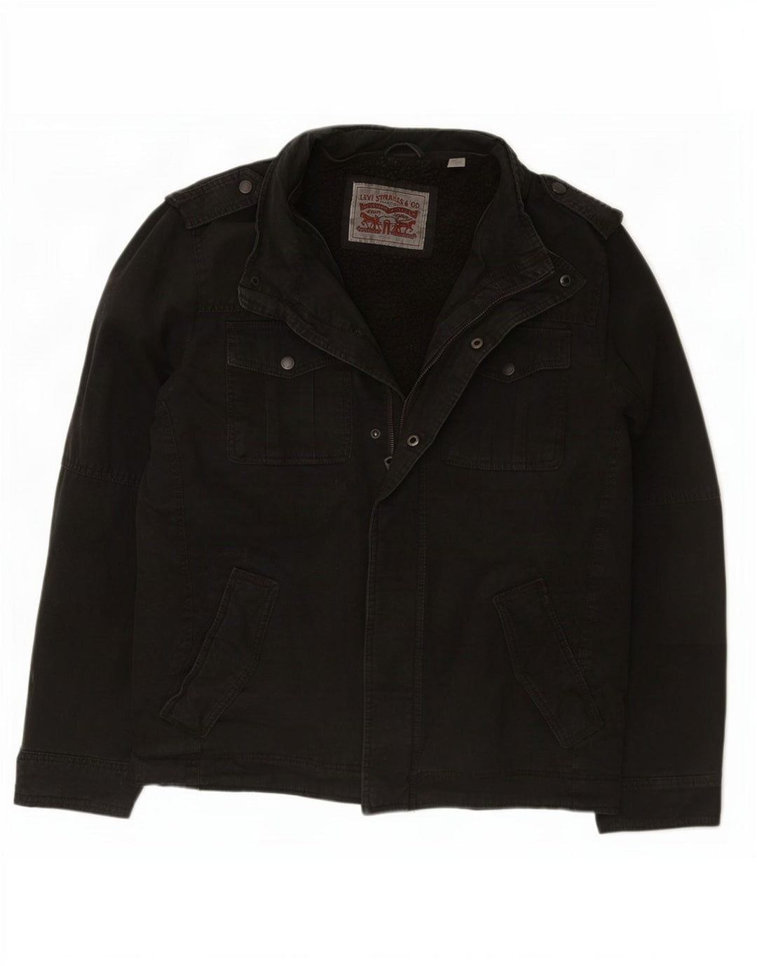 Levi's Mens Military Sherpa Jacket UK 40 Large Black