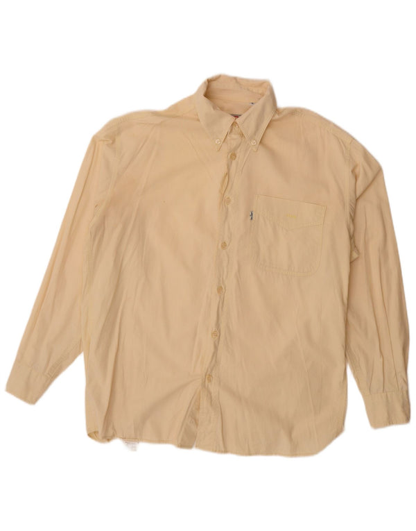 LEVI'S Mens Shirt Small Beige Cotton