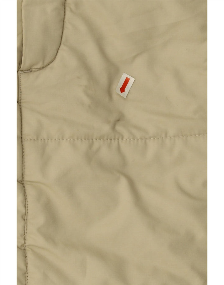 JACK WOLFSKIN Womens Padded Coat UK 12/14 Medium Beige Polyester Vintage Jack Wolfskin and Second-Hand Jack Wolfskin from Messina Hembry 