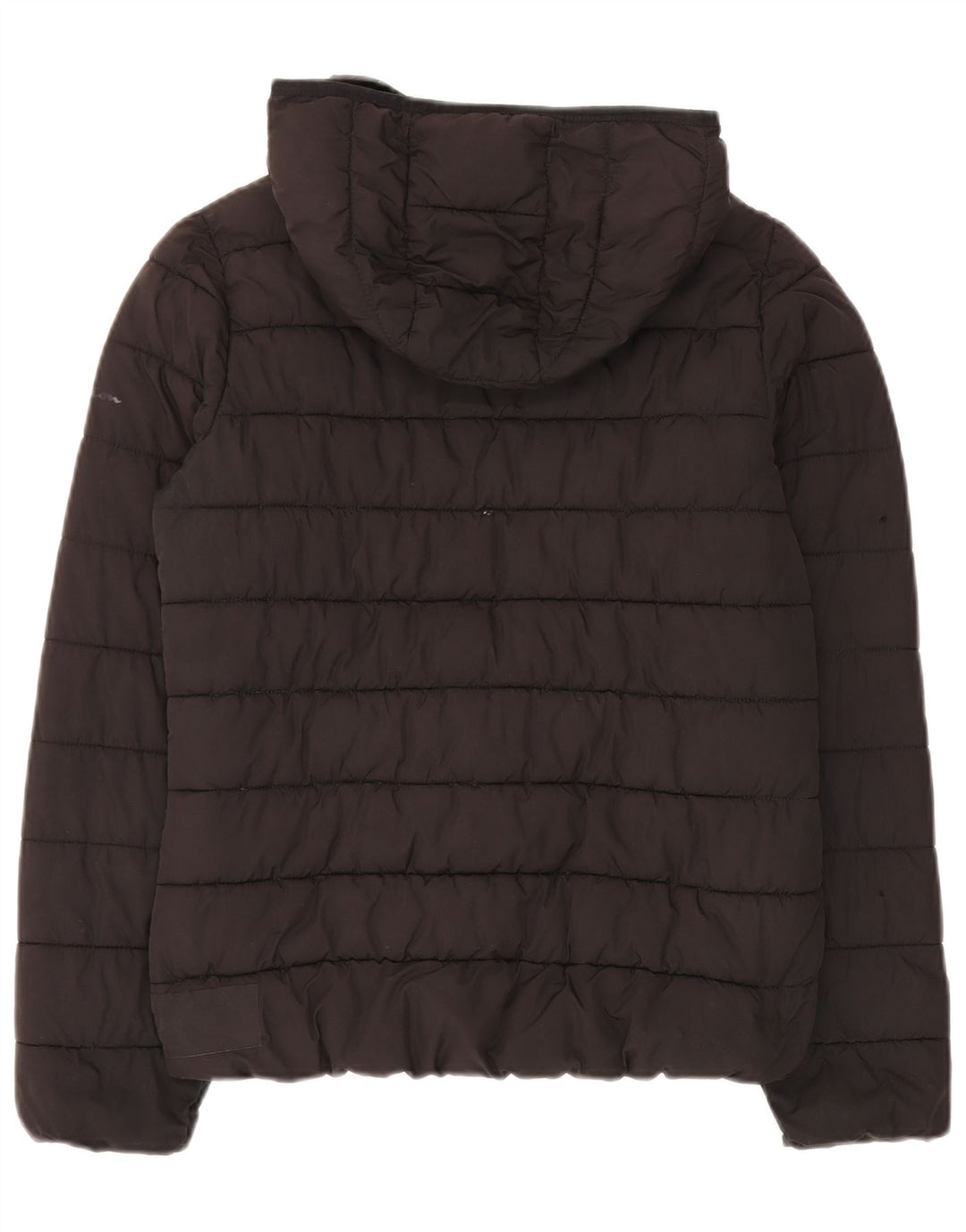Champion Womens Hooded Padded Jacket UK 10 Small Black Polyester