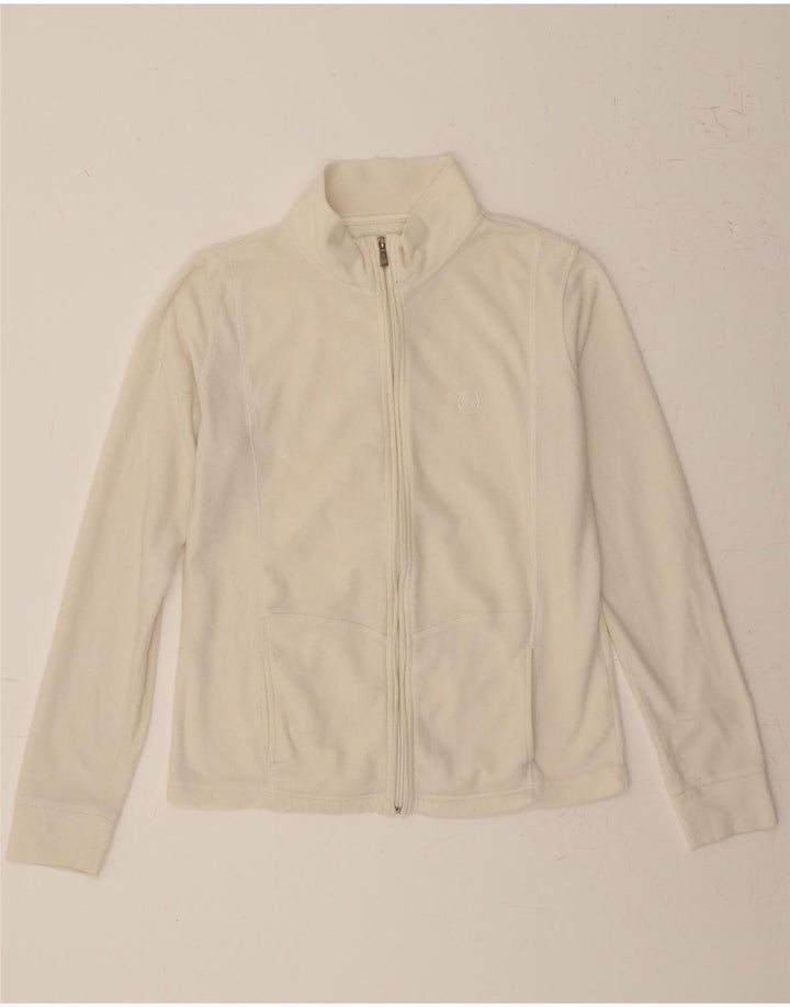 SERGIO TACCHINI Womens Fleece Jacket UK 16 Large Beige Vintage Sergio Tacchini and Second-Hand Sergio Tacchini from Messina Hembry 