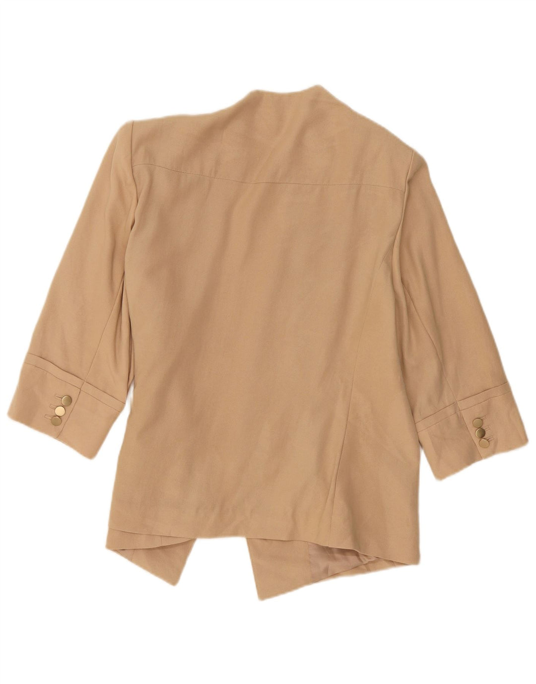 Marks & Spencer Womens 3/4 Sleeve Open Blazer Jacket UK 20 2XL Beige