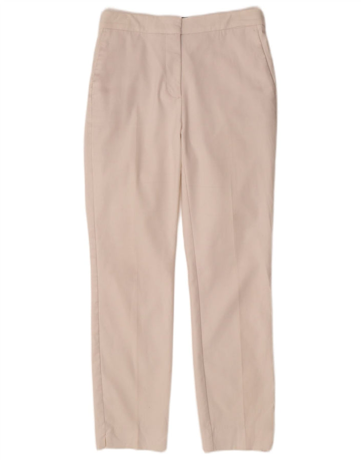ZARA Womens Straight Chino Trousers Medium W28 L27 White