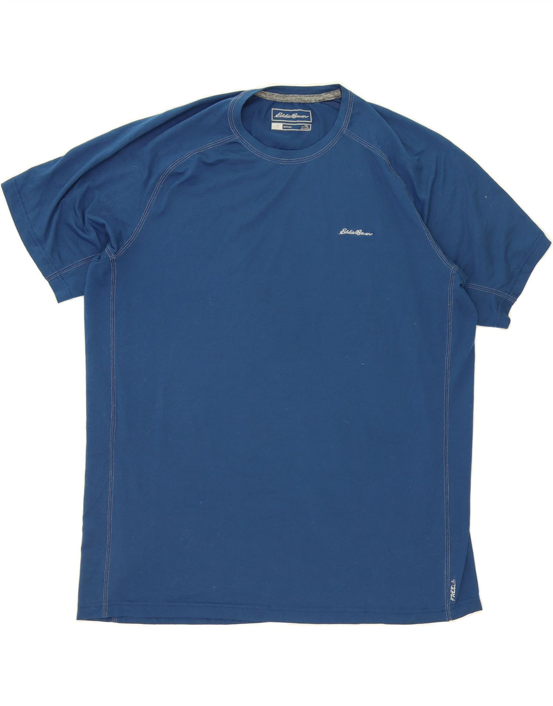 EDDIE BAUER Mens T-Shirt Top XL Blue Polyester Vintage Eddie Bauer and Second-Hand Eddie Bauer from Messina Hembry 