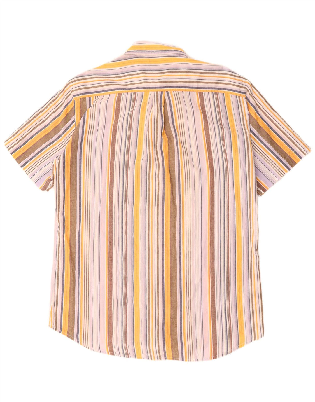 KAPPA Mens Short Sleeve Shirt Large Multicoloured Striped Cotton