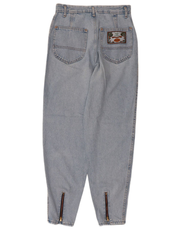 VINTAGE Womens High Waist Tapered Jeans W29 L27 Blue