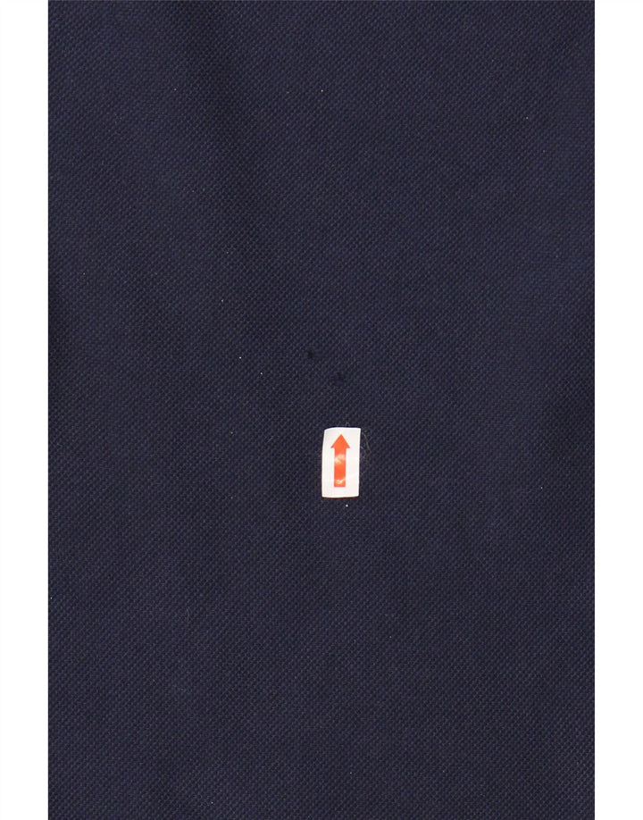 LACOSTE Mens Long Sleeve Polo Shirt Size 6 XL Navy Blue Cotton
