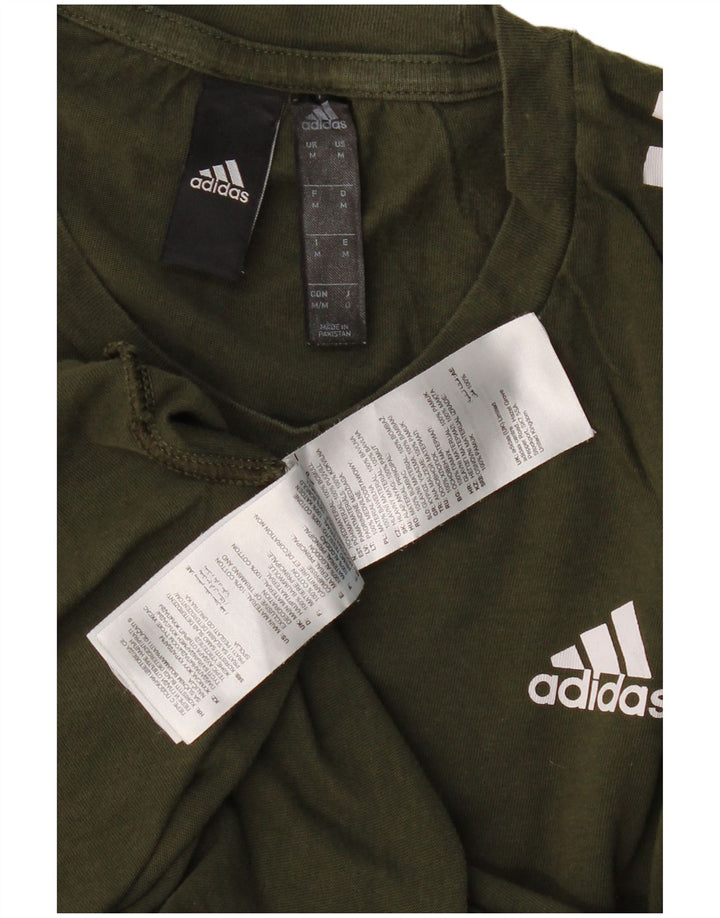 ADIDAS Mens T-Shirt Top Medium Khaki Cotton