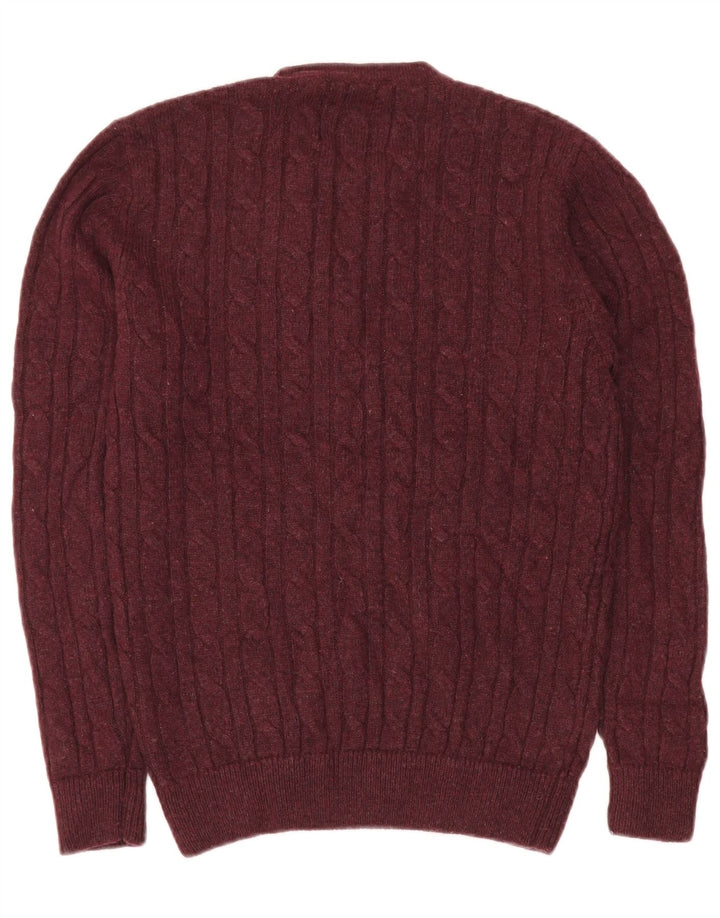 Jack Wills Mens Crew Neck Jumper Sweater Small Maroon Polyamide