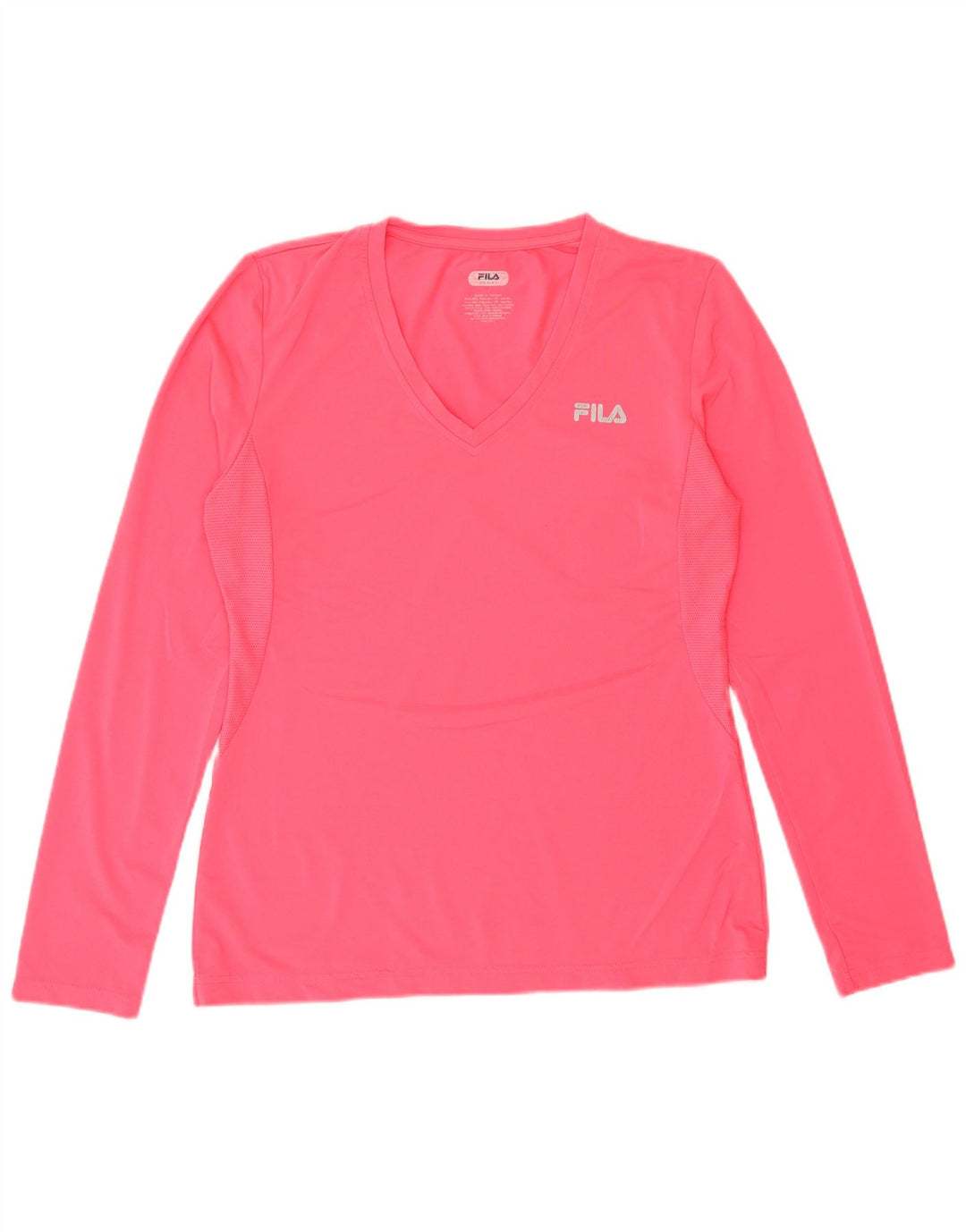 FILA Womens Top Long Sleeve UK 16 Large Pink Polyester