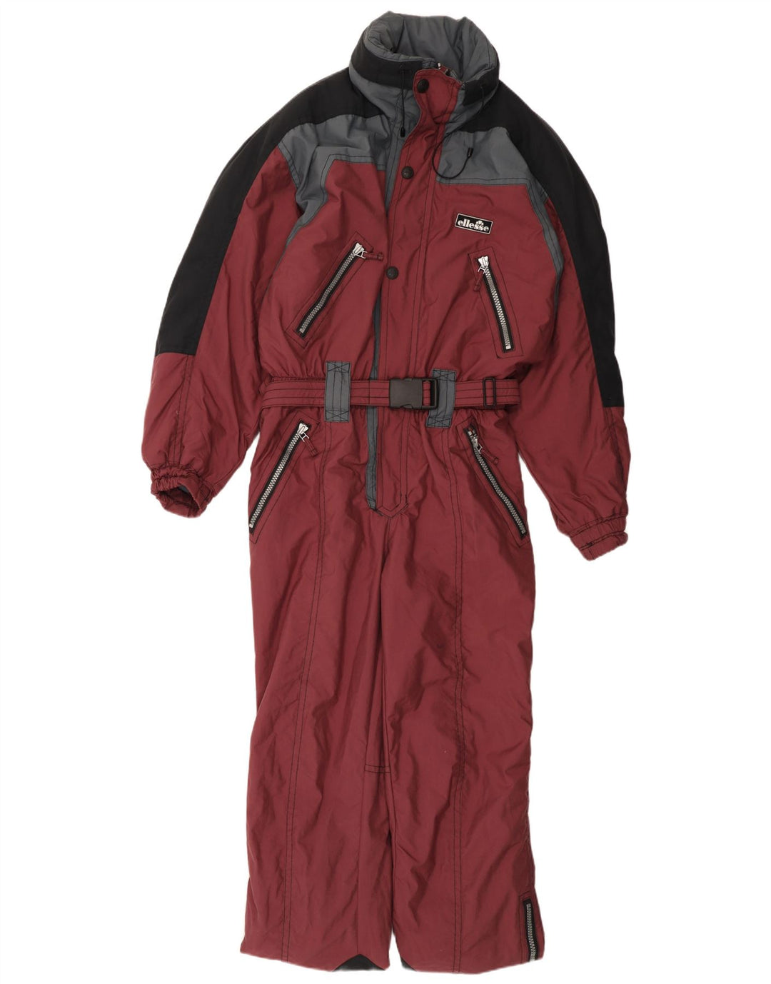 ELLESSE Mens Ski Jumpsuit IT 52 XL  Burgundy Colourblock Polyamide