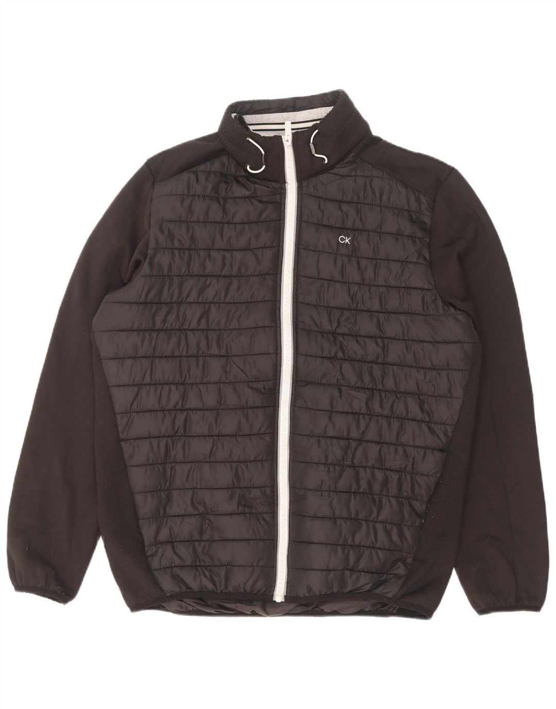 Calvin Klein Mens Golf Padded Jacket UK 38 Medium Black Polyester