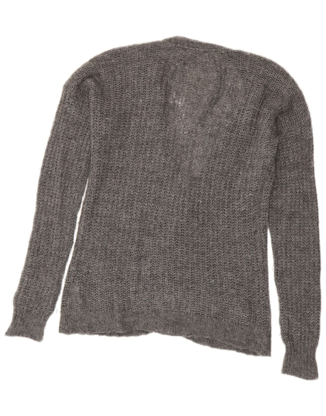 Hollister Womens Cardigan Sweater UK 14 Medium Grey Wool