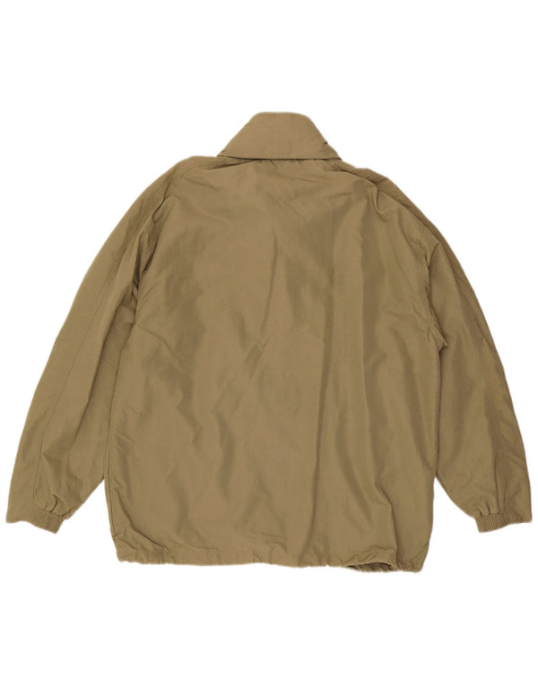 Diadora Mens Hooded Loose Fit Rain Jacket UK 38 Medium Khaki Polyamide