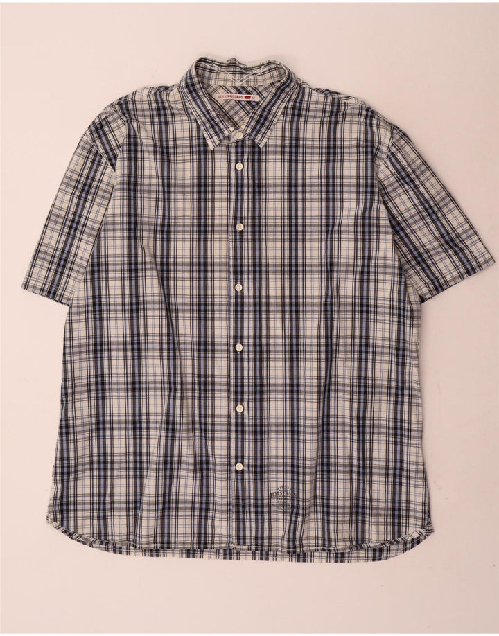 Levi's Mens Short Sleeve Shirt 2XL Blue Check Cotton