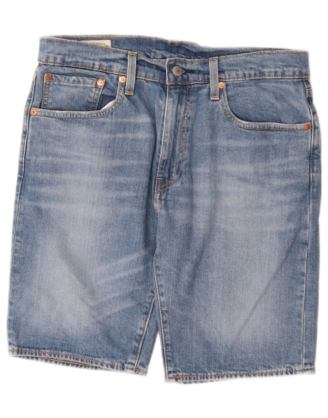 LEVI'S Mens 502 Denim Shorts W32 Medium Blue Cotton