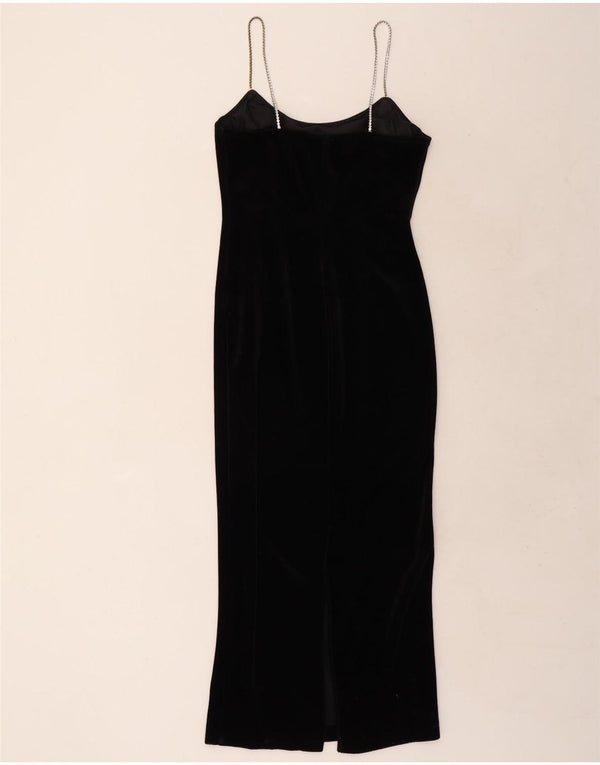 Dorothy Perkins Womens Maxi Slip Dress UK 10 Small Black Triacetate