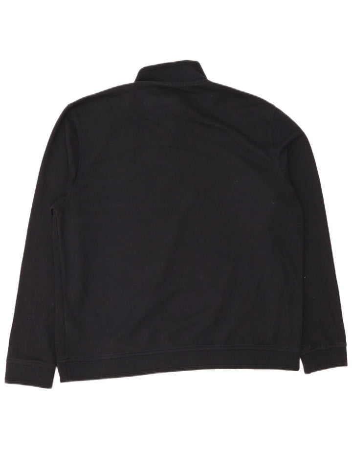 Ted Baker Mens Zip Neck Jumper Sweater Size 6 2XL Navy Blue