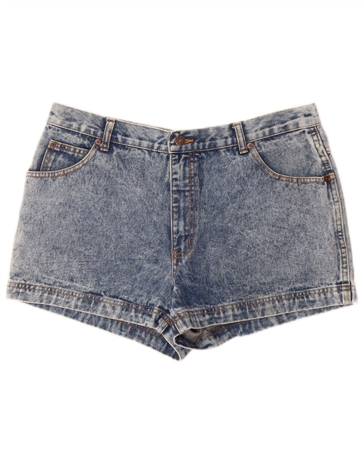 BERTO LUCCI Womens Denim Shorts W34 Large Blue Cotton